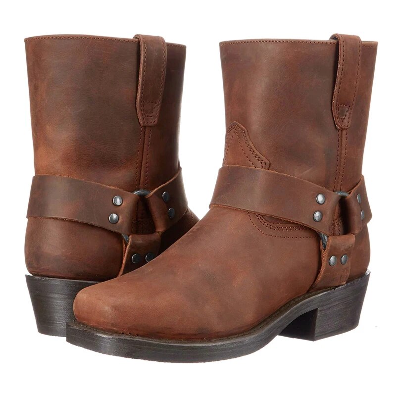Lucas – Robuste Herren Lederstiefelette mit Blockabsatz