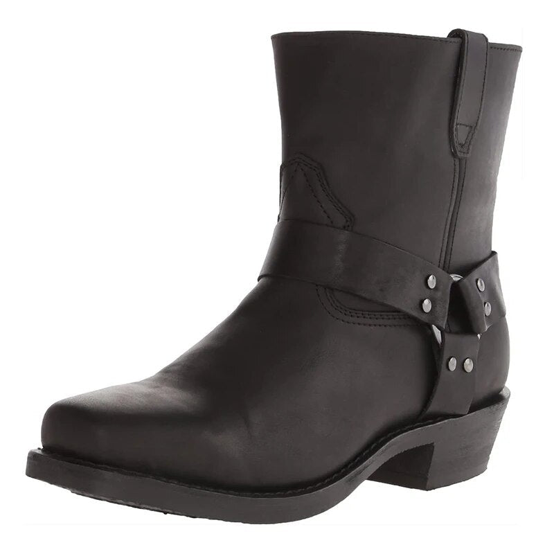 Lucas – Robuste Herren Lederstiefelette mit Blockabsatz