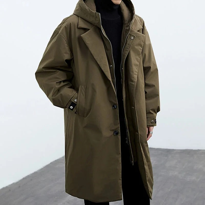Ethan – Moderner Gefütterter Herren Parka mit Kapuze