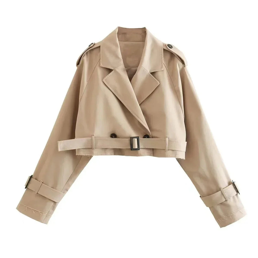 Clara - Cropped Trenchjacke für Damen Kurzjacke