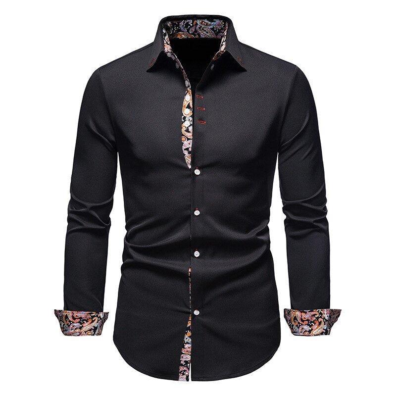 Marco – Elegantes strukturiertes Herren Langarmhemd