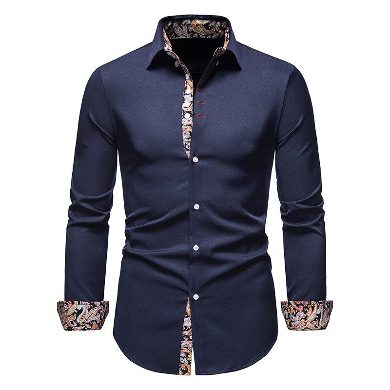 Marco – Elegantes strukturiertes Herren Langarmhemd
