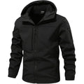 Atmungsaktive Herren Softshelljacke mit Kapuze und praktischen Taschen - J&B - 1 - Annoboutique