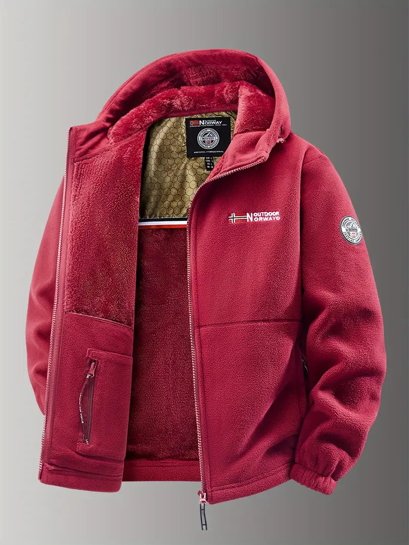 Erik – Funktionale Herren Fleecejacke mit Kapuze und Reißverschluss