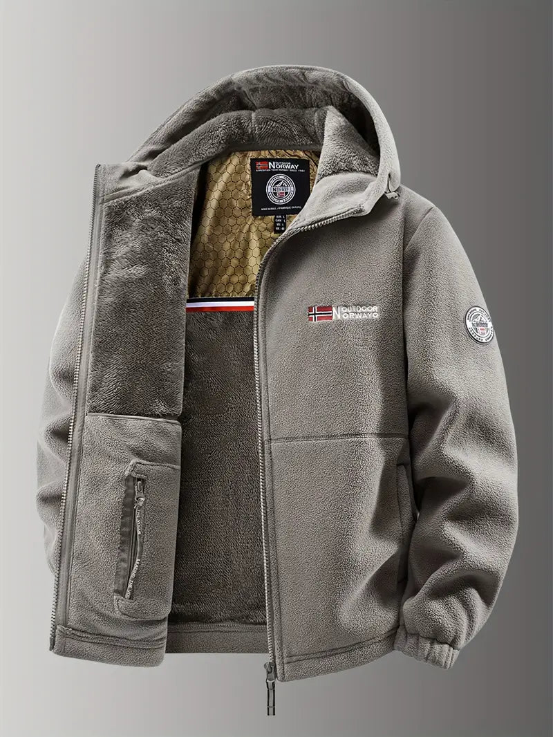 Erik – Funktionale Herren Fleecejacke mit Kapuze und Reißverschluss