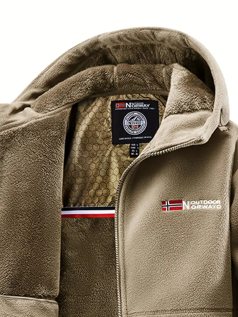 Erik – Funktionale Herren Fleecejacke mit Kapuze und Reißverschluss