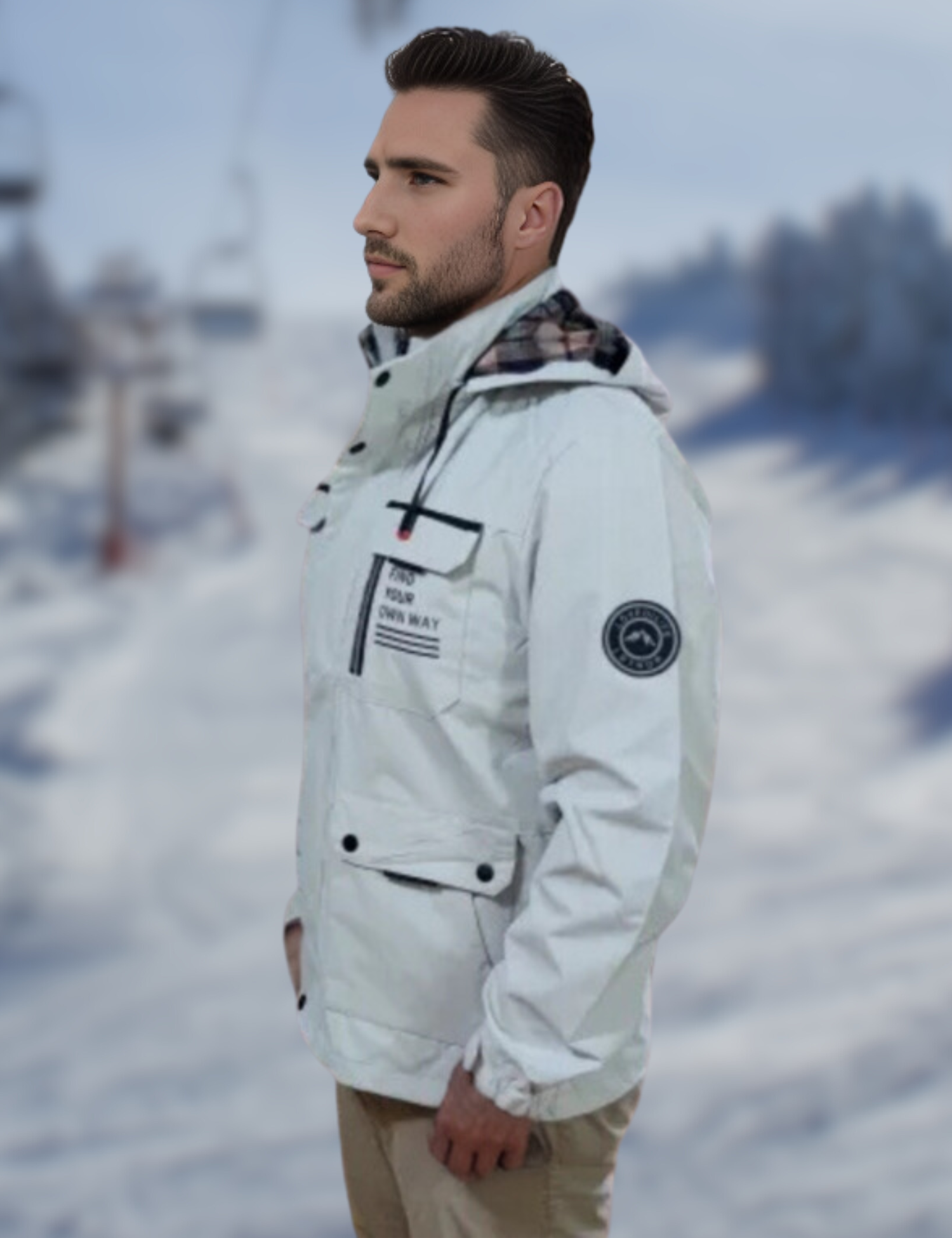 Markus – Herren Outdoor Winterjacke mit Kapuze