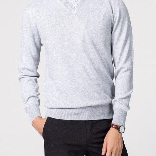 Hugo – Eleganter Herren Cashmere Pullover mit V-Ausschnitt