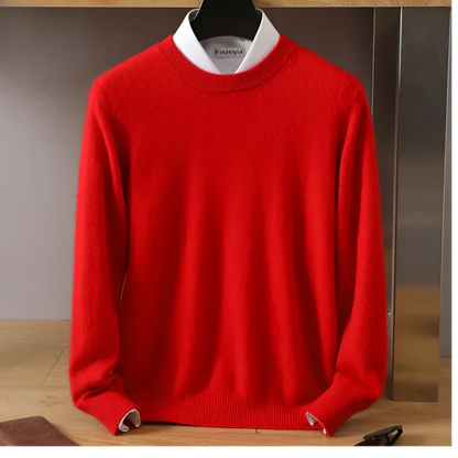 David - Herren  kaschmir Strickpullover mit Rundhalsausschnitt