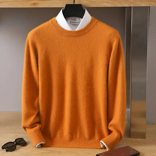 David - Herren  kaschmir Strickpullover mit Rundhalsausschnitt