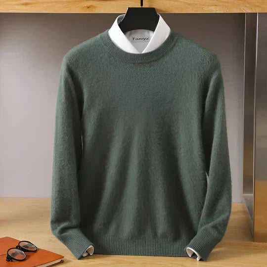 David - Herren  kaschmir Strickpullover mit Rundhalsausschnitt