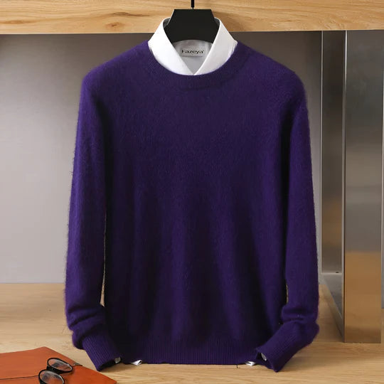 David - Herren  kaschmir Strickpullover mit Rundhalsausschnitt