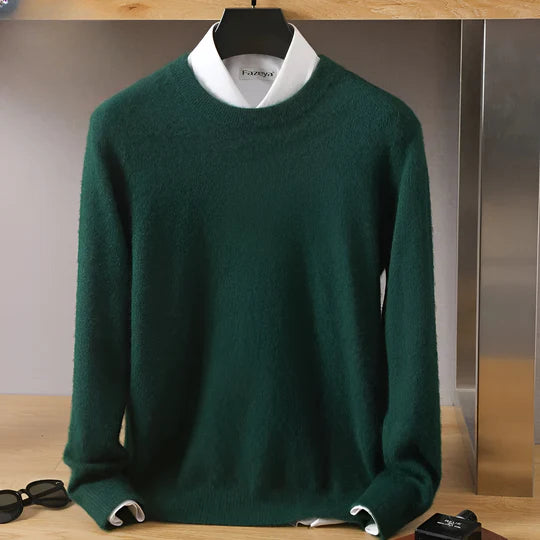 David - Herren  kaschmir Strickpullover mit Rundhalsausschnitt