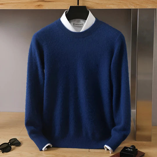 David - Herren  kaschmir Strickpullover mit Rundhalsausschnitt