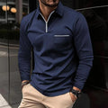 Luca – Herren Langarmshirt mit Reißverschlusskragen