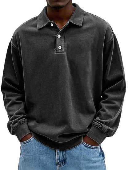 Noah – Lässiges Polo Sweatshirt Herren Langarm