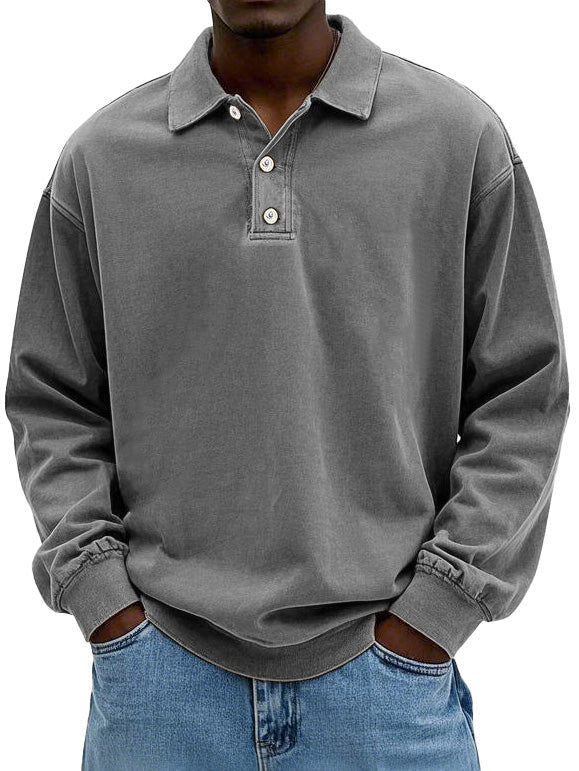 Noah – Lässiges Polo Sweatshirt Herren Langarm