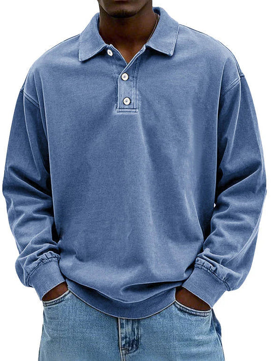 Noah – Lässiges Polo Sweatshirt Herren Langarm