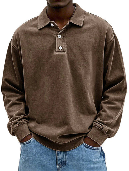 Noah – Lässiges Polo Sweatshirt Herren Langarm