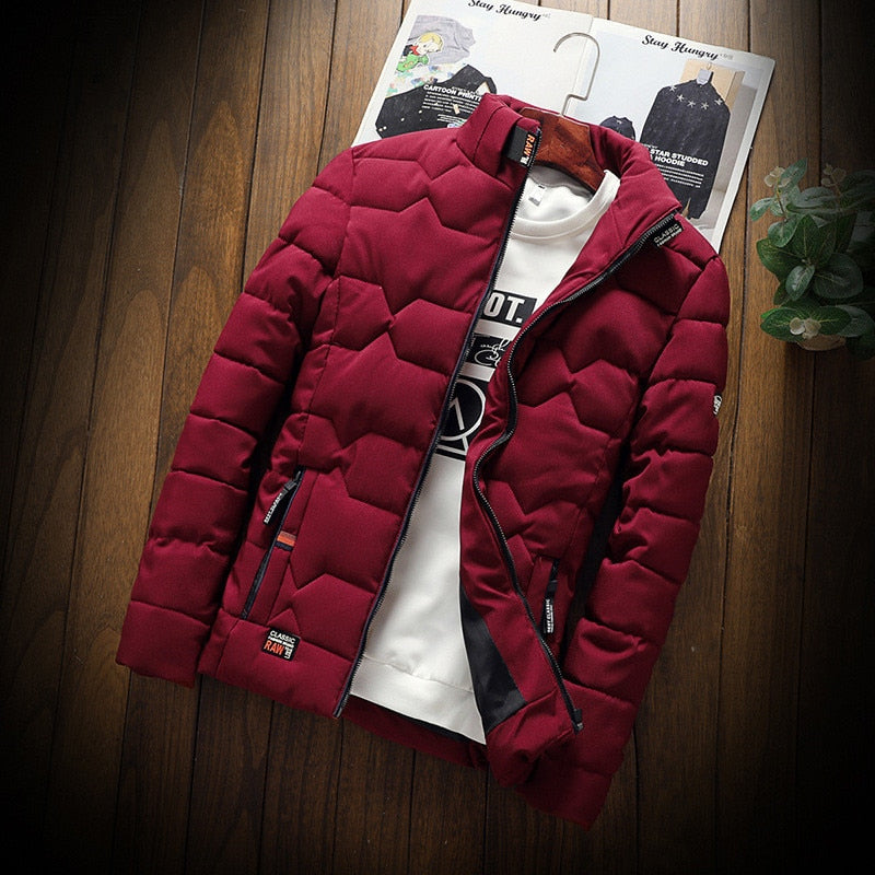 Jonas - Herren Steppjacke mit Reißverschluss und Stehkragen