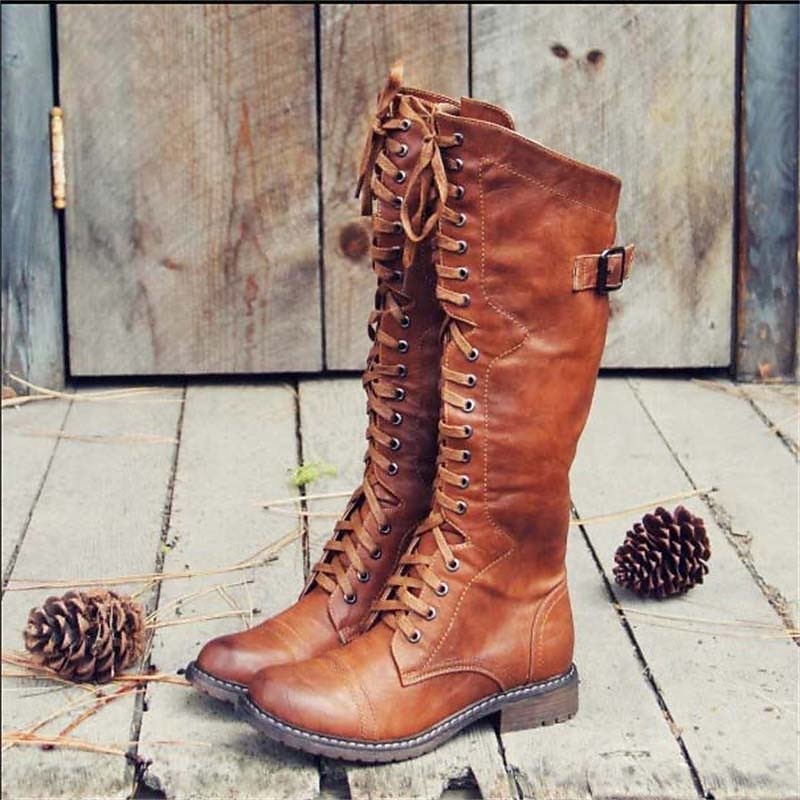 Lena | Damen Hohe Schnürstiefel im Reitstil - Elle Zürich