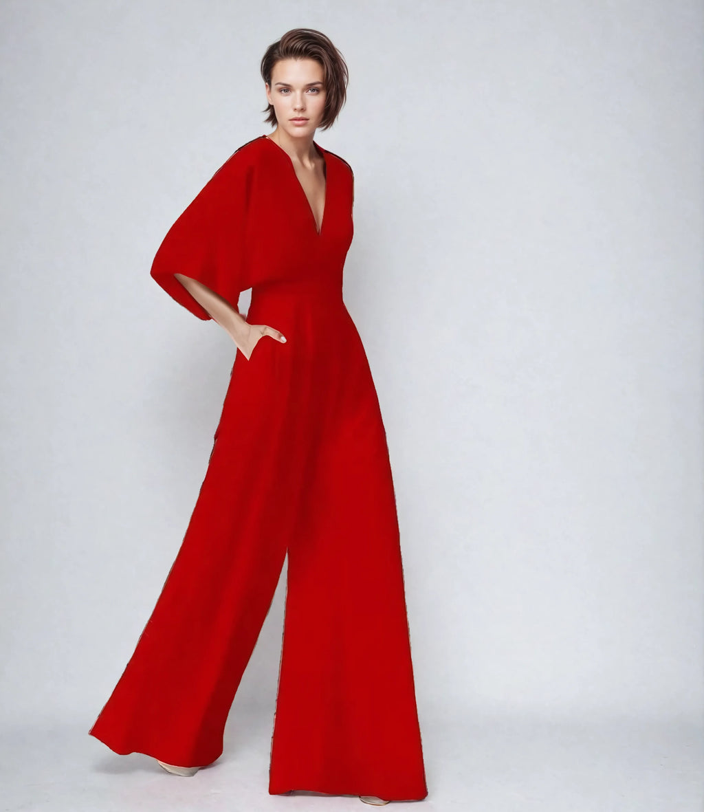 Julia – Eleganter Wide-Leg Jumpsuit im modernen Premium-Look für Damen