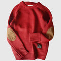 Lukas – Herren-Strickpullover mit Klassischen Ellbogenpatches