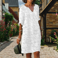 Marella – Elegantes Sommerkleid mit floraler Struktur