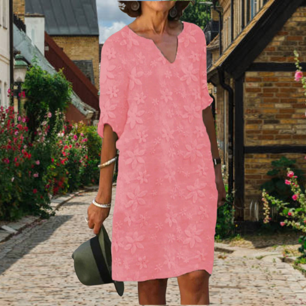 Marella – Elegantes Sommerkleid mit floraler Struktur