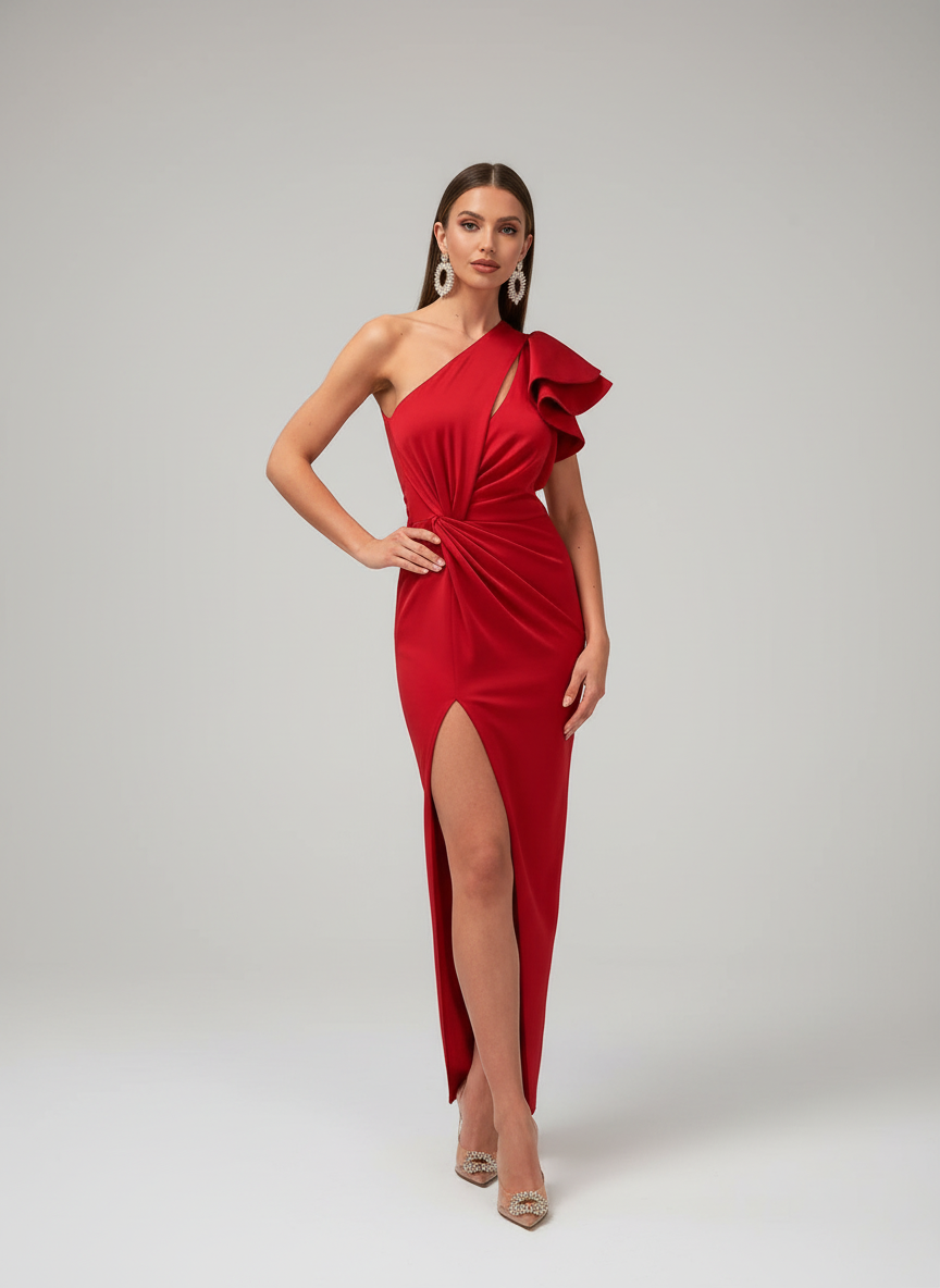 Doreen – Elegantes Maxikleid mit einem Schulterträger - 5 - Annoboutique