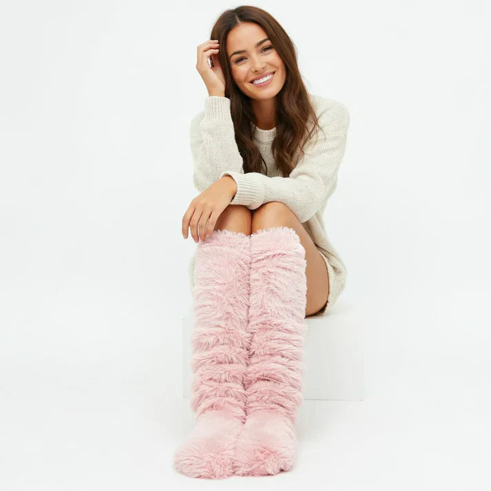 Lily – Flauschige Winter-Überziehstiefel Damen