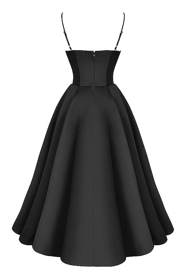 Isabella – Elegantes trägerbetontes Damen Midikleid