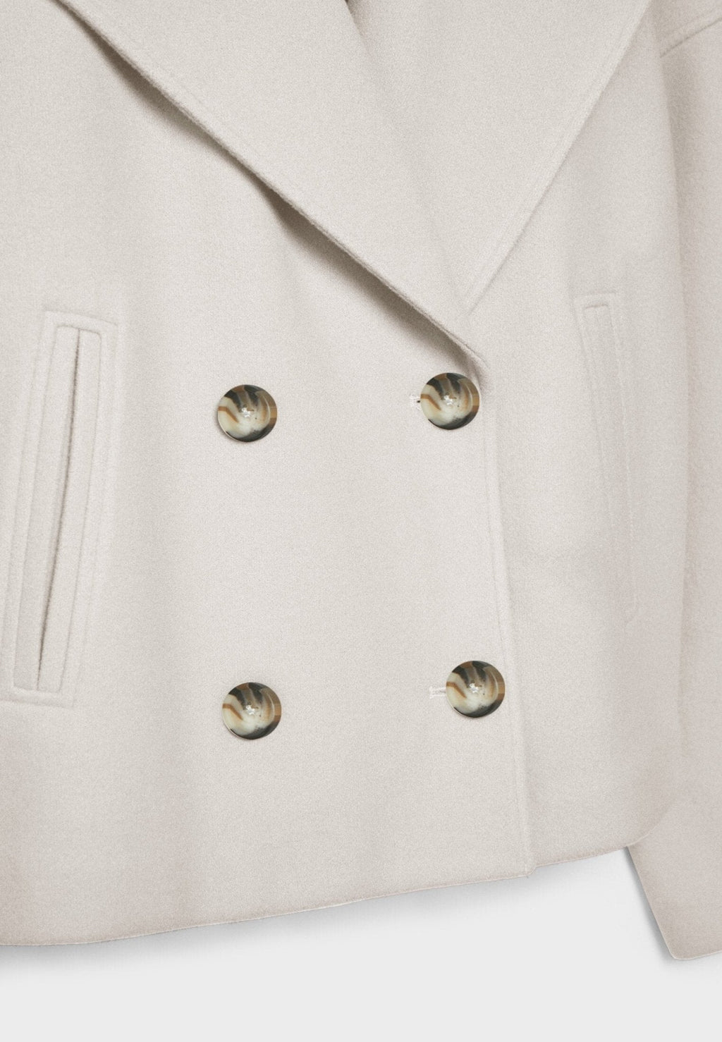 Mila – Kurzjacke mit Doppelreiher für Damen