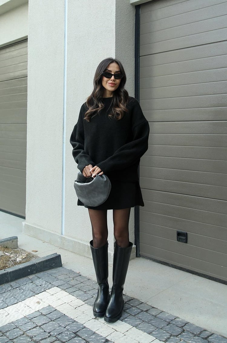 Natalia – Strick-Set Damen aus Pullover & Minirock im modernen Cozy-Look