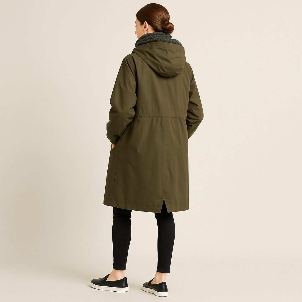 Laura – Damen Wasserdichter Regenmantel Mit Kapuze