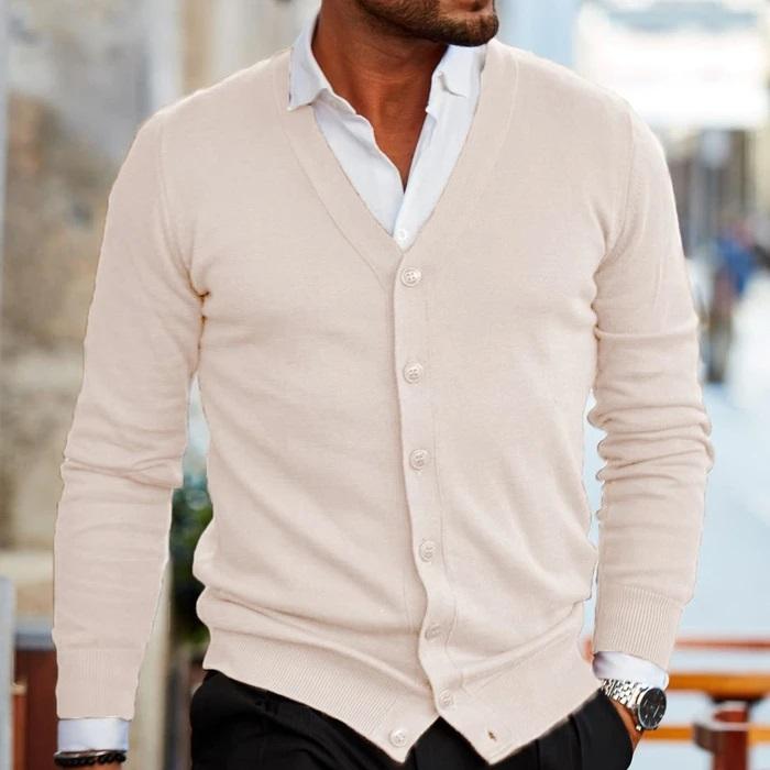 Harrison – Eleganter Herren Feinstrick-Cardigan mit Knopfleiste