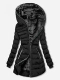 Stylische Damen Daunenjacke mit Kapuze und praktischen Taschen - J&B - 1 - Annoboutique