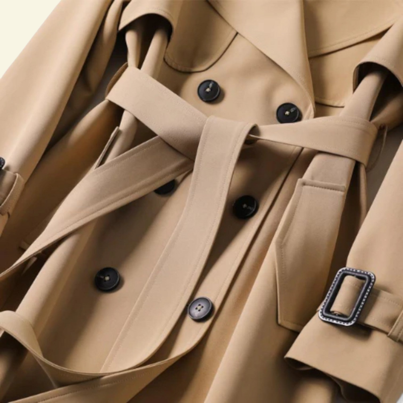 Stylischer Damen-Trenchcoat mit Taillengürtel - J&B - 5 - Annoboutique