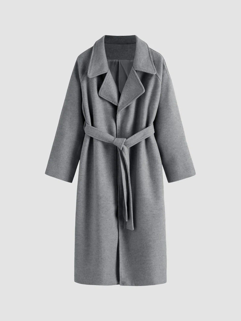 Isabella – Eleganter Wollgürtelmantel für Damen