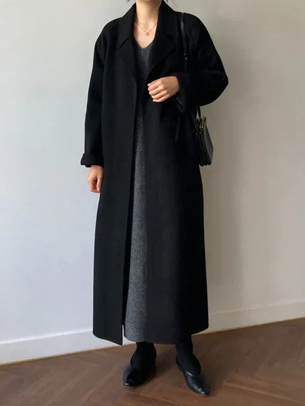 Isabella – Eleganter Wollgürtelmantel für Damen