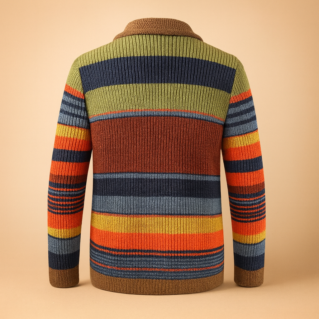Harvey – Strukturierter Gestreifter Herren Cardigan