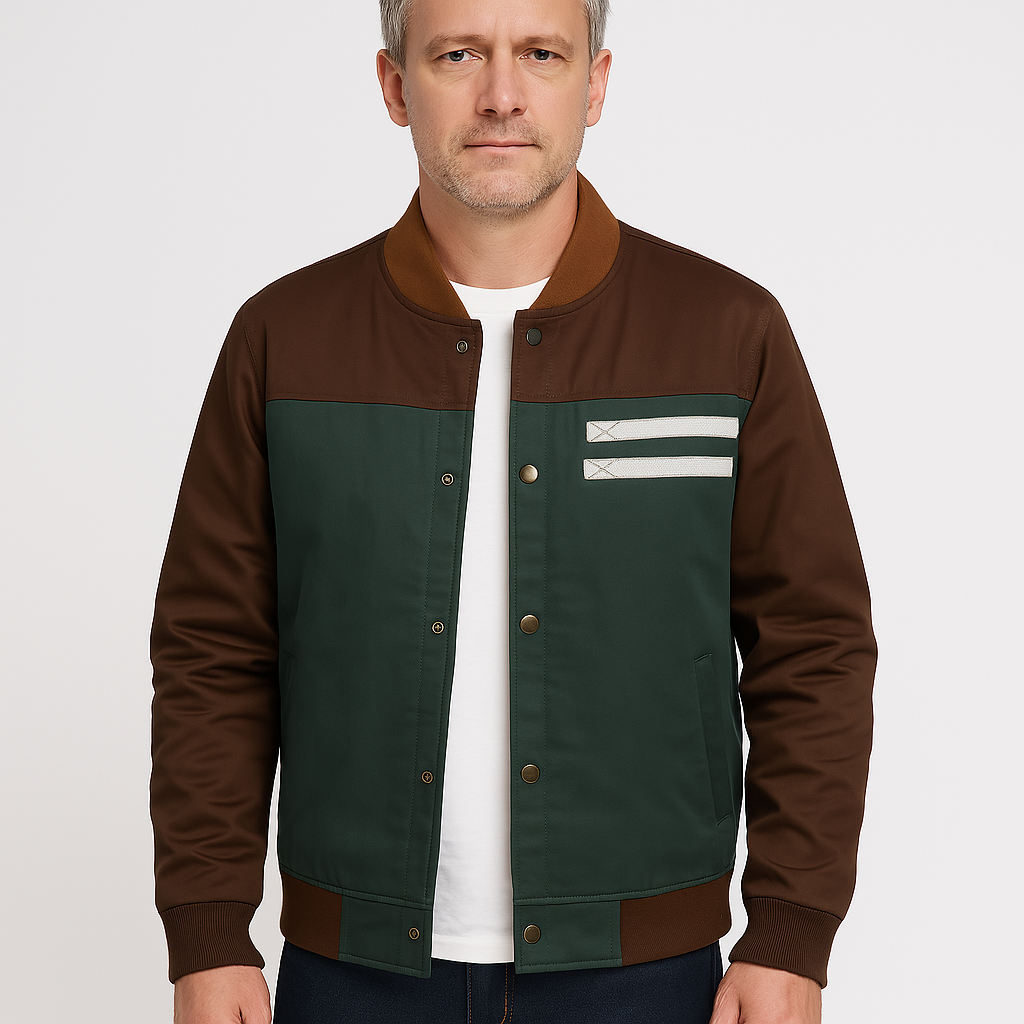Thomas - Herren Bomberjacke mit Knöpfen casual