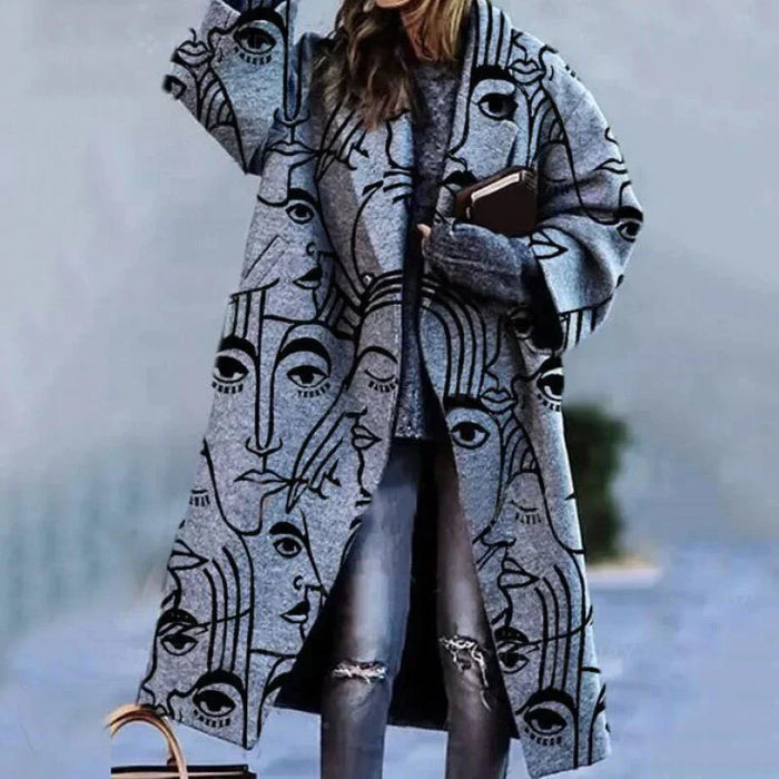 Olivia – Langer Karomantel mit Oversize-Silhouette für Damen