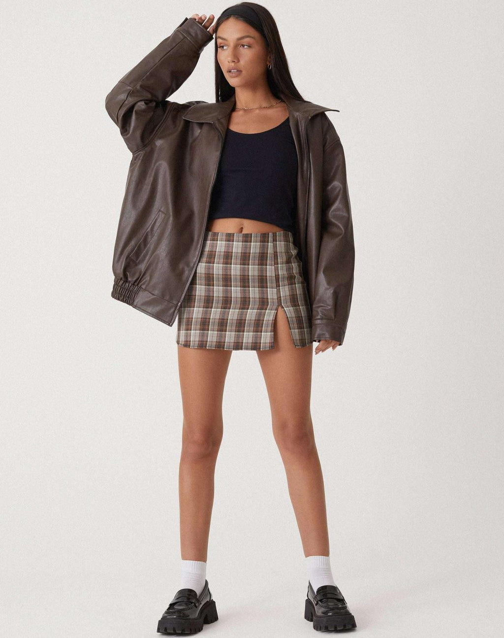 Isabela – Oversize-Kunstlederjacke für Damen