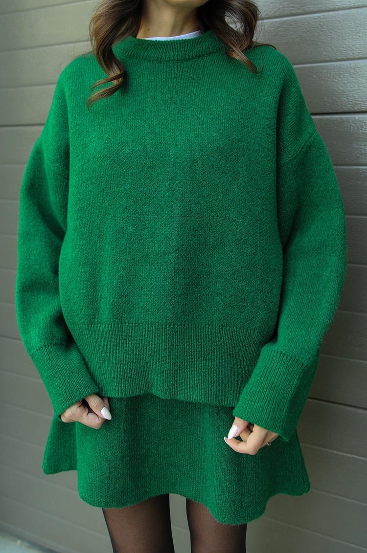 Natalia – Strick-Set Damen aus Pullover & Minirock im modernen Cozy-Look